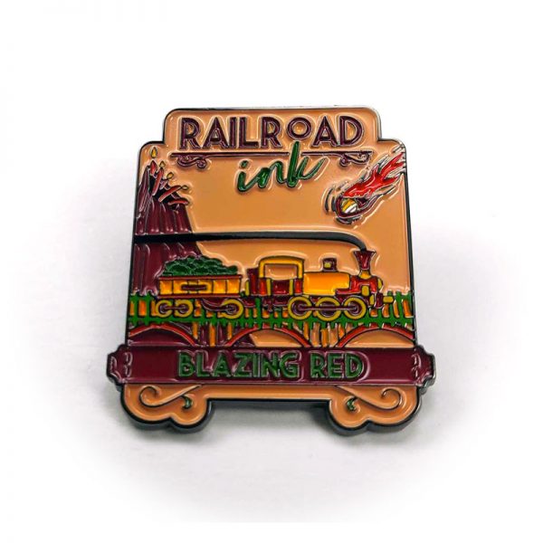 Railroad Ink - Blazing Red Enamel Pin