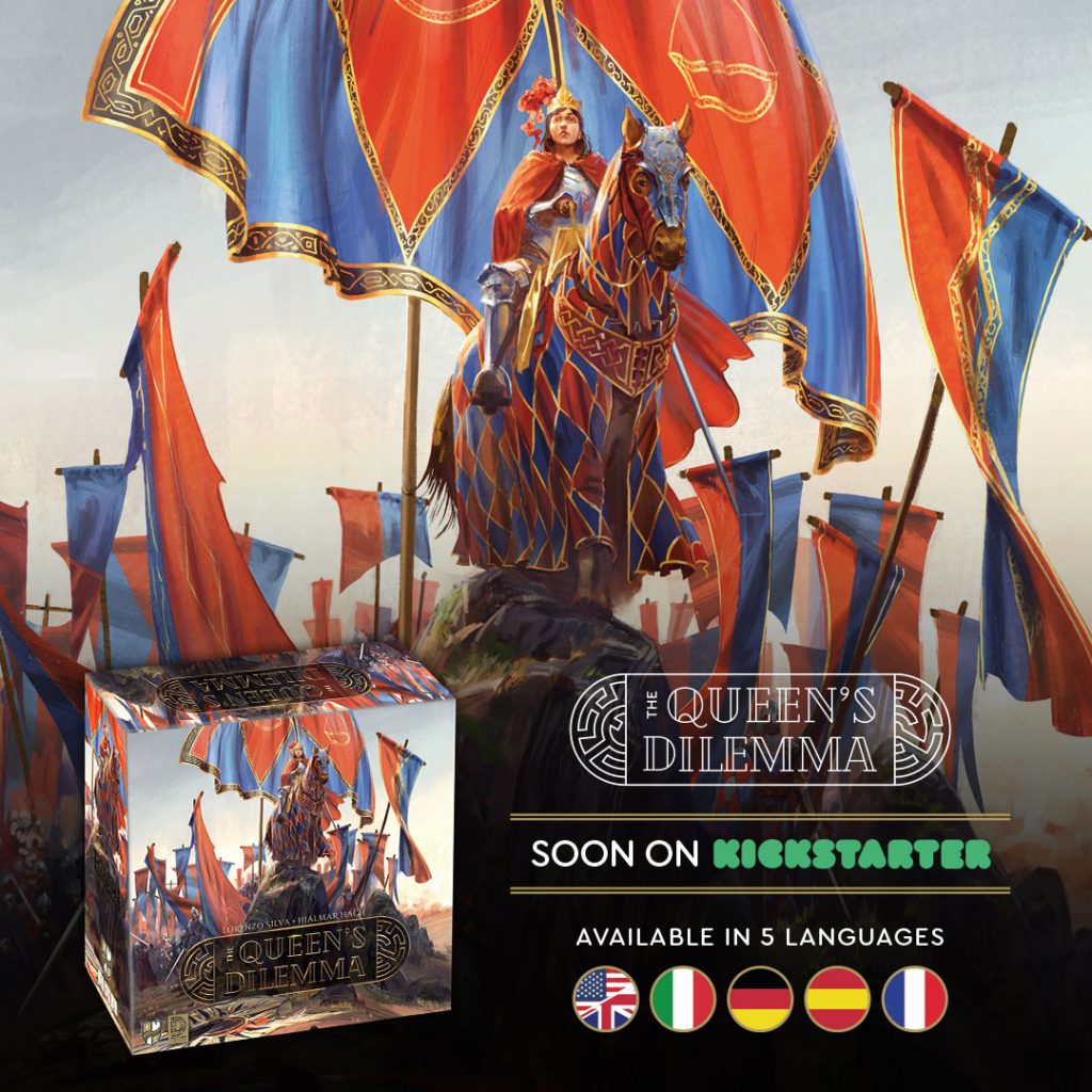 The Queen’s Dilemma will be available in 5 languages on Kickstarter