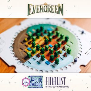 Evergreen has been nominated for the Origins Awards!
