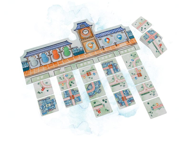 Railroad Tiles game setup