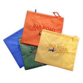 Railroad Ink – Embroidered Cloth Bag
