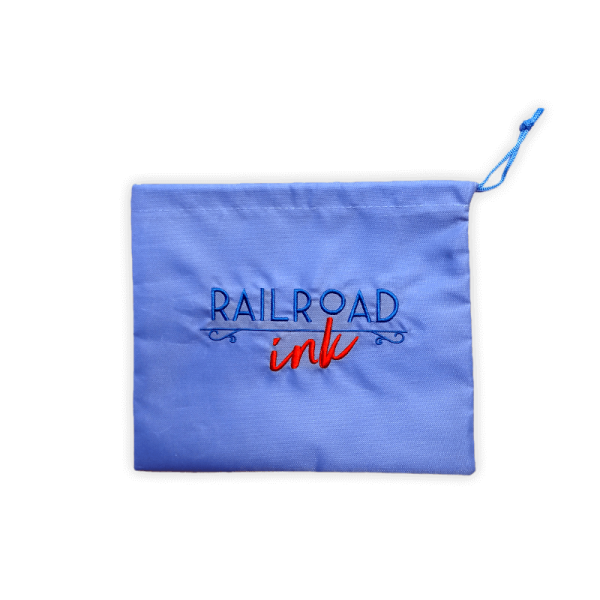 Railroad Ink - Embroidered Cloth Bag Blue
