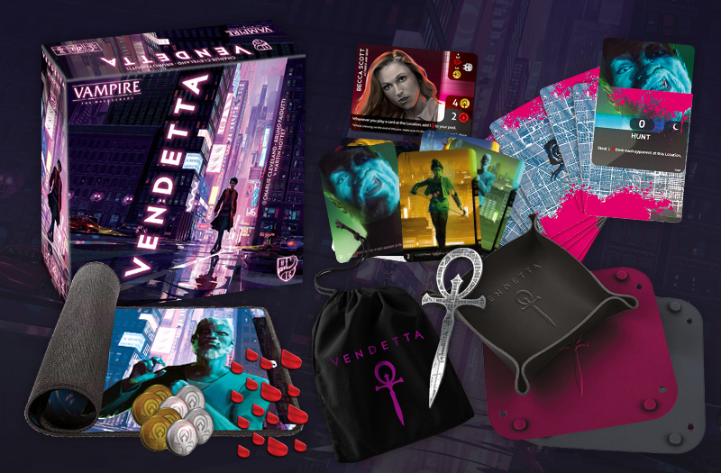 Vampire: The Masquerade - Vendetta deluxe bundle contents