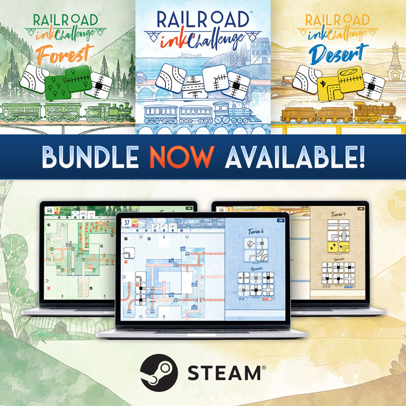 A new digital bundle on Steam for Railroad Ink!